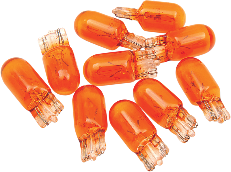 DRAG SPECIALTIES Incandescent Amber Marker Light Bulbs - 10 Pack