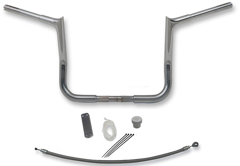 FAT BAGGERS INC. 1-1/4" EZ Install Pointed Top Handlebar Kit - 12" - Chrome