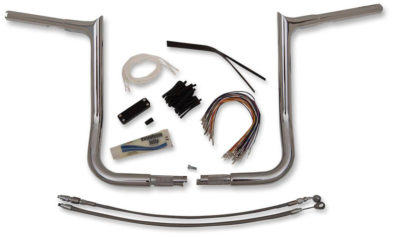 FAT BAGGERS INC. 1-1/4" EZ Install Pointed Top Handlebar Kit - 14" - Chrome