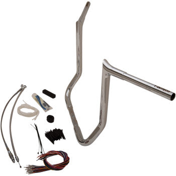 FAT BAGGERS INC. 1-1/4" EZ Install Pointed Top Handlebar Kit - 16" - Chrome
