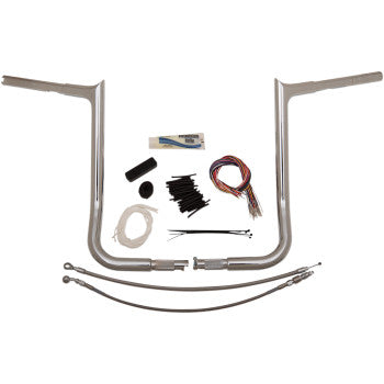 FAT BAGGERS INC. 1-1/4" EZ Install Pointed Top Handlebar Kit - 16" - Chrome