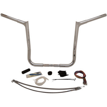 FAT BAGGERS INC. 1-1/4" EZ Install Pointed Top Handlebar Kit - 16" - Chrome