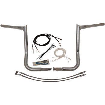 FAT BAGGERS INC. 1-1/4" EZ Install Pointed Top Handlebar Kit - 16" - Chrome