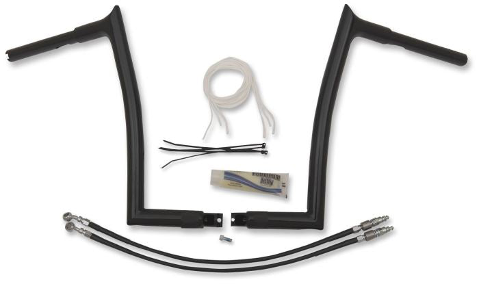 FAT BAGGERS INC. 1-1/4" EZ Install Pointed Top Handlebar Kit - 14" - Black