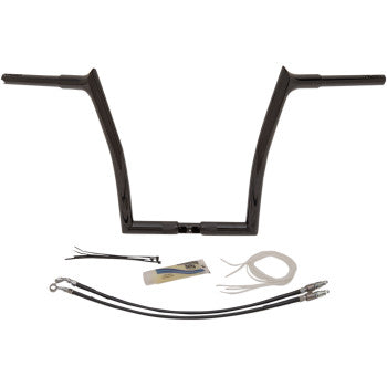 FAT BAGGERS INC. 1-1/4" EZ Install Pointed Top Handlebar Kit - 14" - Black