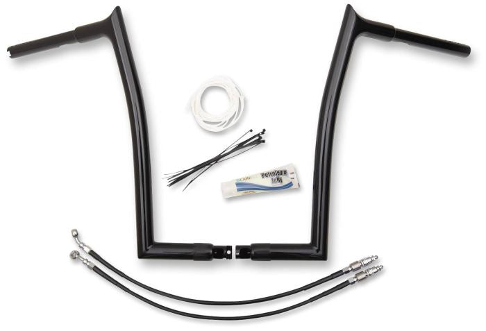 FAT BAGGERS INC. 1-1/4" EZ Install Pointed Top Handlebar Kit - 16" - Black