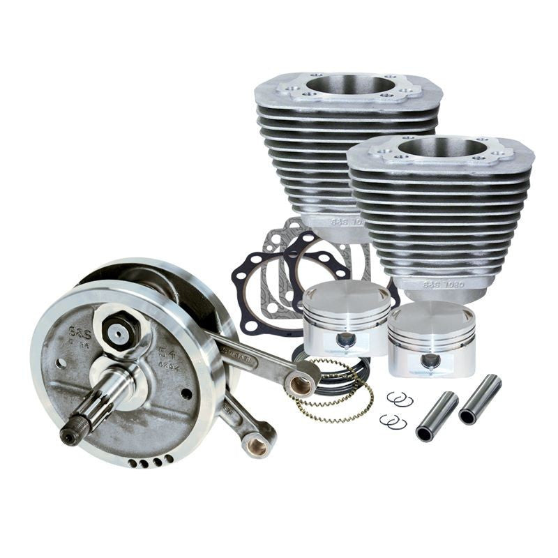 S&S CYCLE 96" Sidewinder® - 3.625" Big Bore - Stroker Kit - Natural - Evolution Big Twin