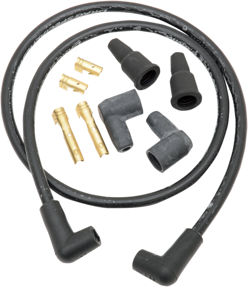 DRAG SPECIALTIES Replacement 8.8 mm Spark Plug Wires Set - Black - Universal