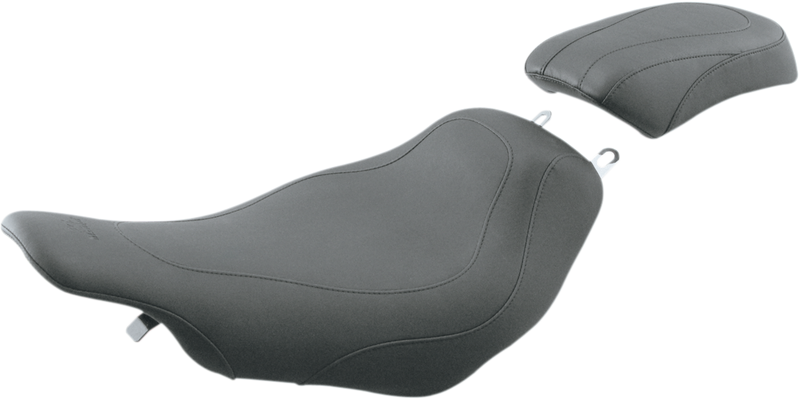 MUSTANG Tripper Solo without Backrest Black Stitched Synthetic Glove Leather Seat - Black - Touring '97-'07