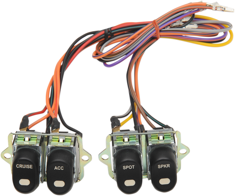 DRAG SPECIALTIES Replacement Rocker Switch Assembly Kit - '96-'13 FLT