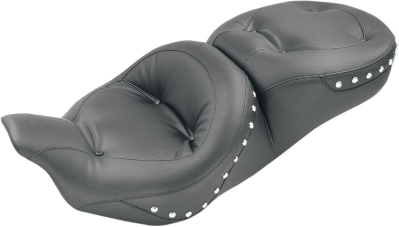 MUSTANG One-Piece 2-Up Ultra Regal Tour Seat - Chrome Studs - Touring '08-'21