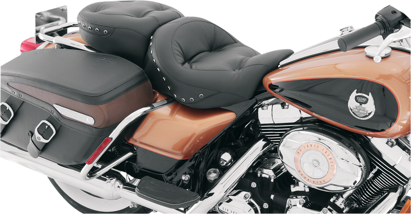 MUSTANG One-Piece 2-Up Ultra Regal Tour Seat - Black Studs - Touring '08-'21