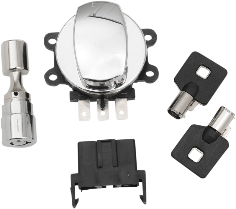 DRAG SPECIALTIES Replacement Side Hinge Ignition Switch with Fork Lock - Chrome