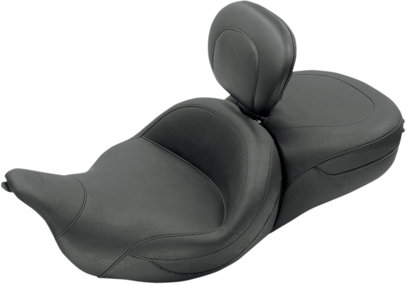 MUSTANG One-Piece Super Tour 2-Up Seat with Driver Backrest Option - Vintage - Touring '08-'21