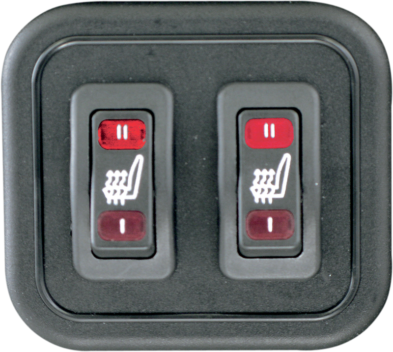 MUSTANG Heated One-Piece 2-Up Vinyl Touring Seat - Plain - Touring '97-'07