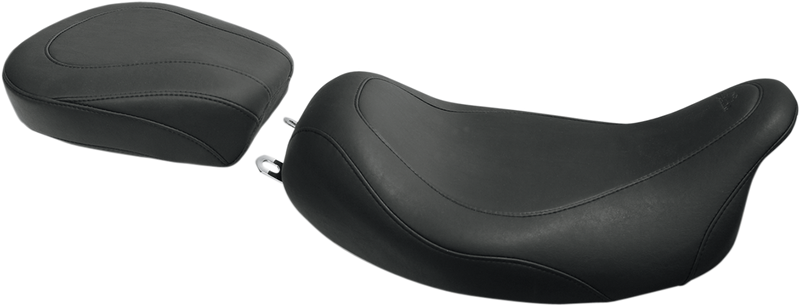 MUSTANG Wide Tripper™ Solo Seat - Smooth - Black - Touring '08-'21