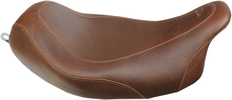 MUSTANG Wide Tripper™ Solo without Backrest Seat - Smooth - Brown - Touring '08-'21