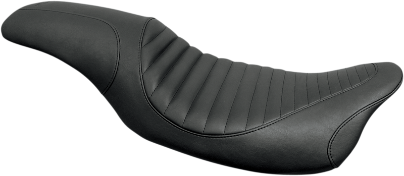 MUSTANG Tripper Fastback™ Seat - Front Tuck-n-Roll - Black - Touring '08-'21