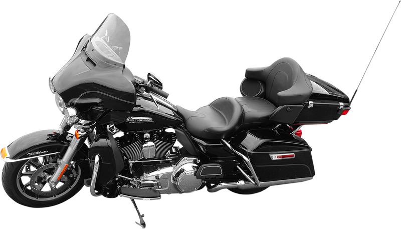 MUSTANG Super Touring Summit One-Piece 2-Up Seat - with Backrest Receiver - Vintage - Touring '08-25'
