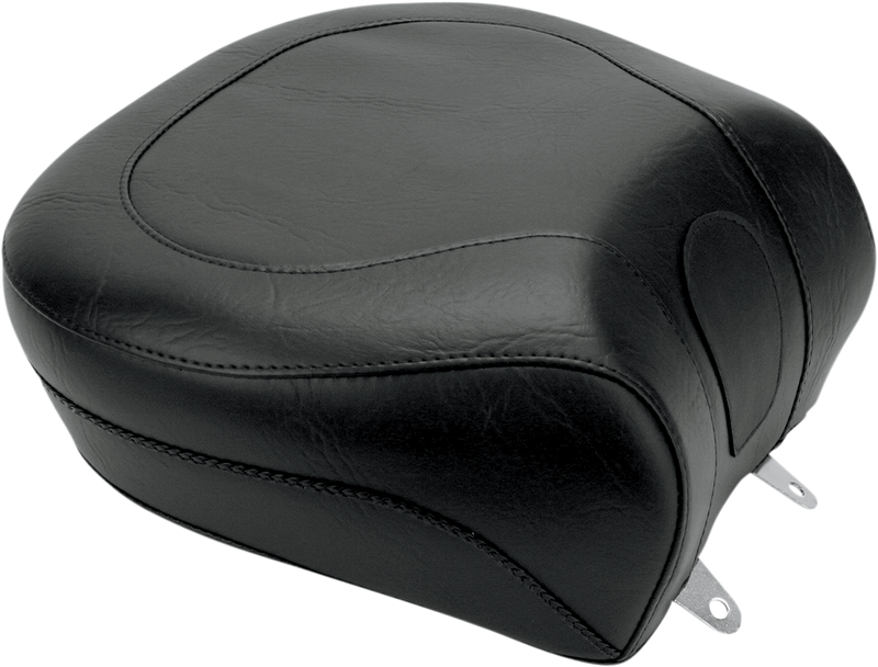 MUSTANG 14 in. Wide Touring Passenger Recessed Seat - Smooth - Black - FL/FX '00-'07