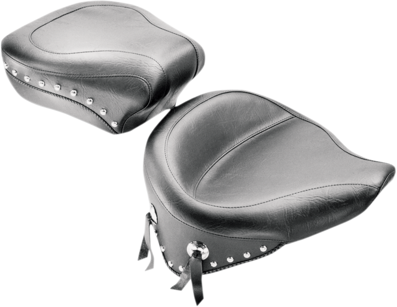 MUSTANG Wide Touring Rear Seat - Chrome Studs - FLST '00-'15