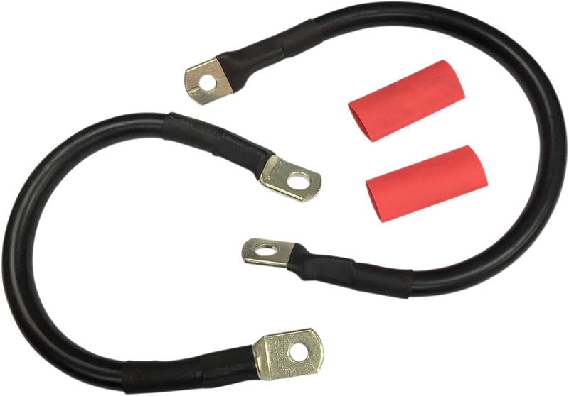 DRAG SPECIALTIES OEM Replacement Black Battery Cable Set - '00-'08 Softail