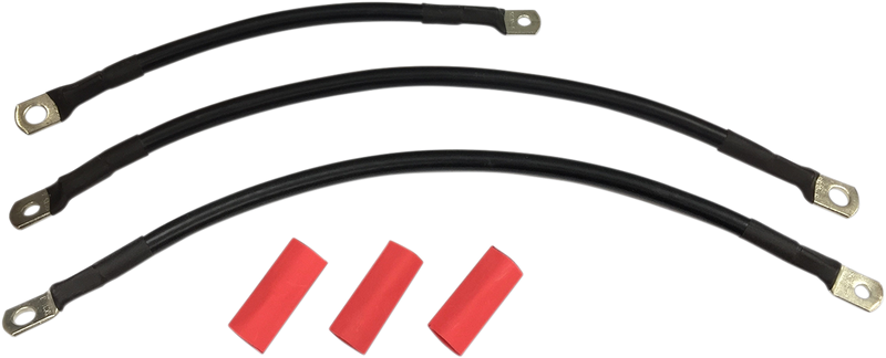 DRAG SPECIALTIES OEM Replacement Black Battery Cable Set - '94-'09 Dyna