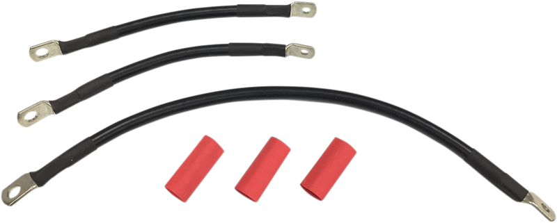 DRAG SPECIALTIES OEM Replacement Black Battery Cable Set - '91-'93 Dyna
