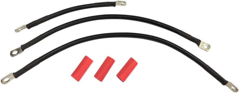 DRAG SPECIALTIES OEM Replacement Black Battery Cable Set - '84-'88 Softail