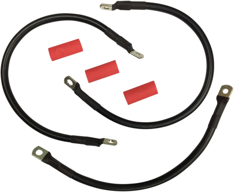 DRAG SPECIALTIES OEM Replacement Black Battery Cable Set - '82-'88 FXR