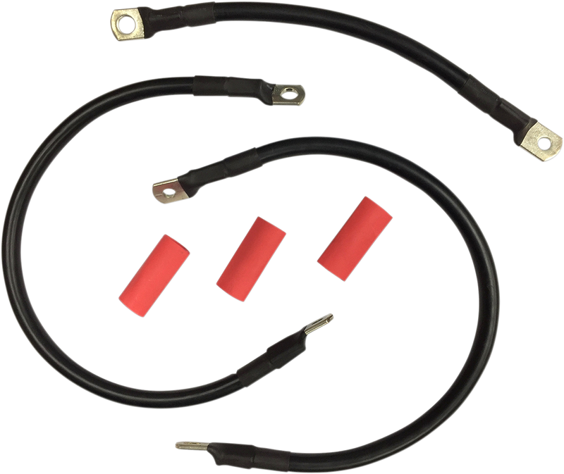 DRAG SPECIALTIES OEM Replacement Black Battery Cable Set - '65-'84 FL