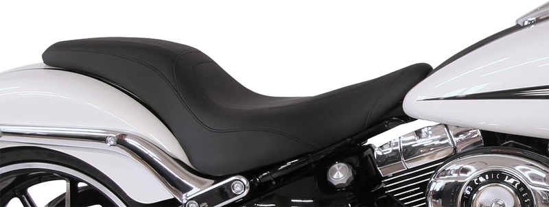 MUSTANG Tripper Fastback™ One-Piece 2-Up Seat - Stitched - Black - Softail '13-'17