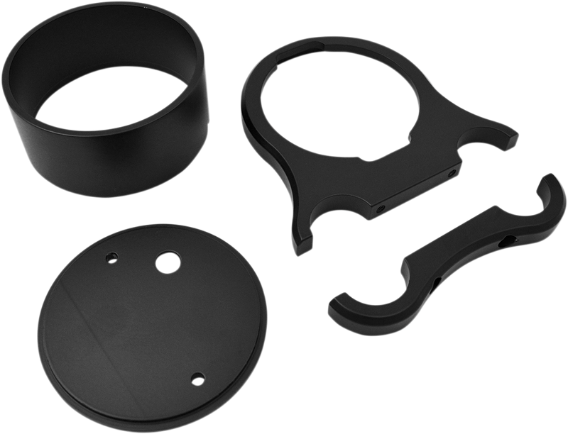 DRAG SPECIALTIES 1.25" T-Bar Single Gauge Mount - Flat Black - For '00-'20 OEM Style Gauges