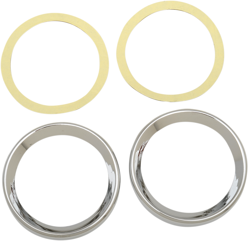 DRAG SPECIALTIES Instrument Gauge Bezel Set - Chrome - 3.62" Diameter