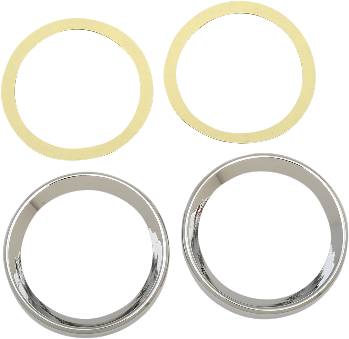 DRAG SPECIALTIES Instrument Gauge Bezel Set - Chrome - 3.62