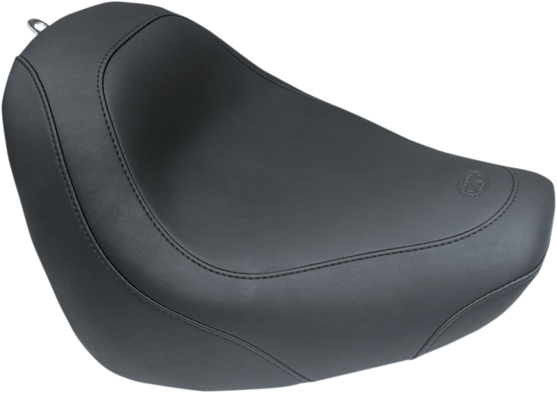MUSTANG Wide Tripper™ Solo Seat - Smooth - Black - Softail '18-'21