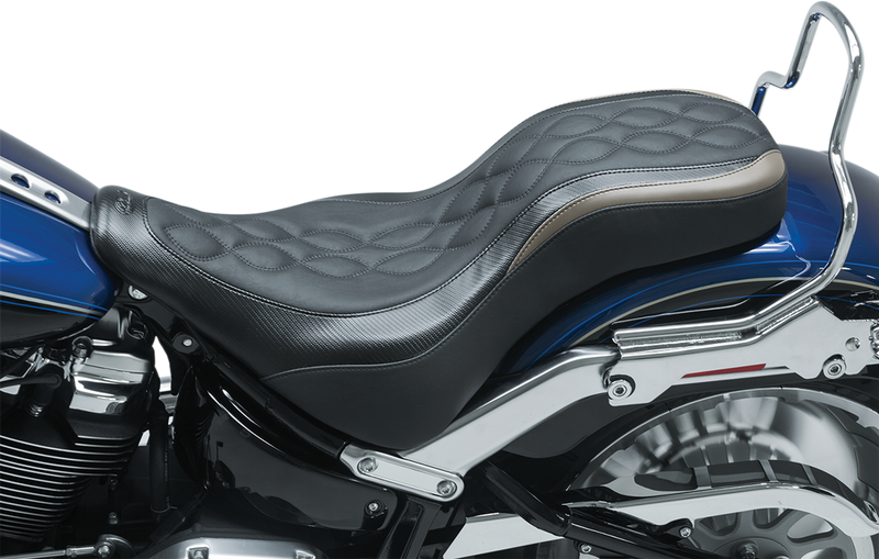 MUSTANG DayTripper™ One-Piece 2-Up Seat - Double Helix Stitch - Softail '18-'21