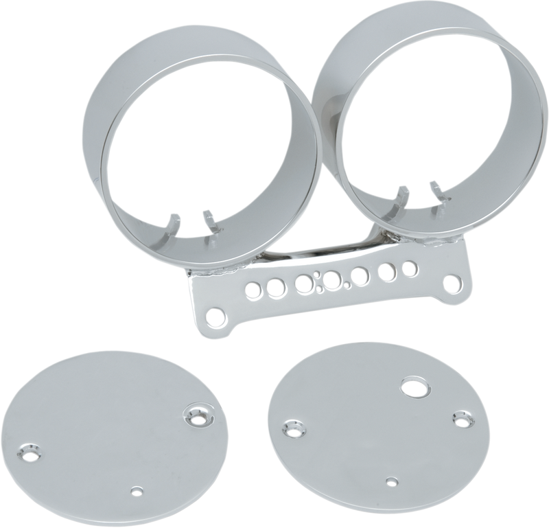DRAG SPECIALTIES Replacement Dual Gauge Mount Bracket - Chrome
