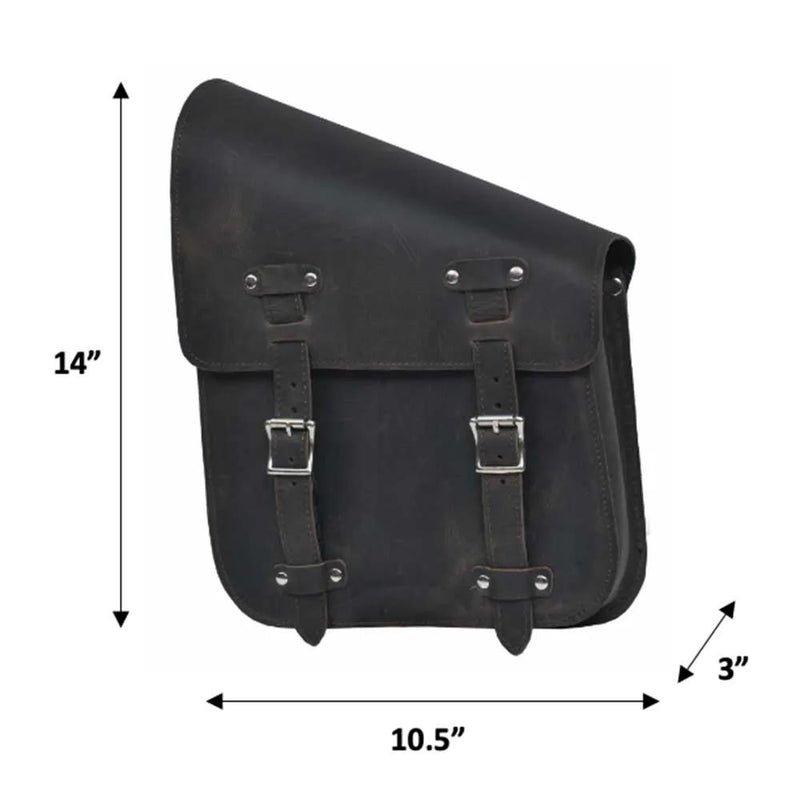 Rustic Brown 9586.L - Left Side Leather Swing Arm Bag