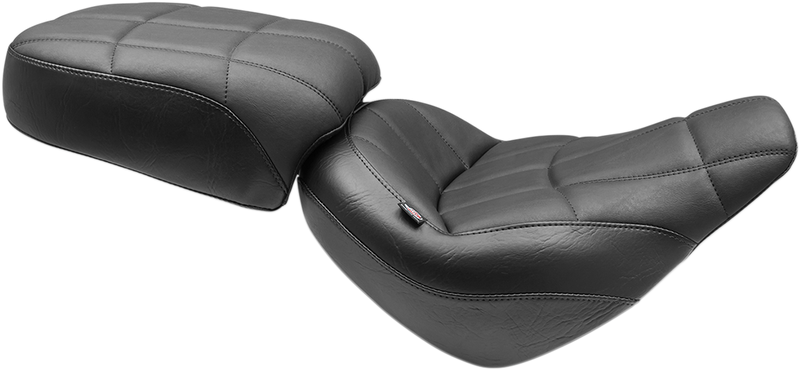 MUSTANG Wide Tripper™ Rear Seat - Cube Pattern - Black - Street Bob '18-'21