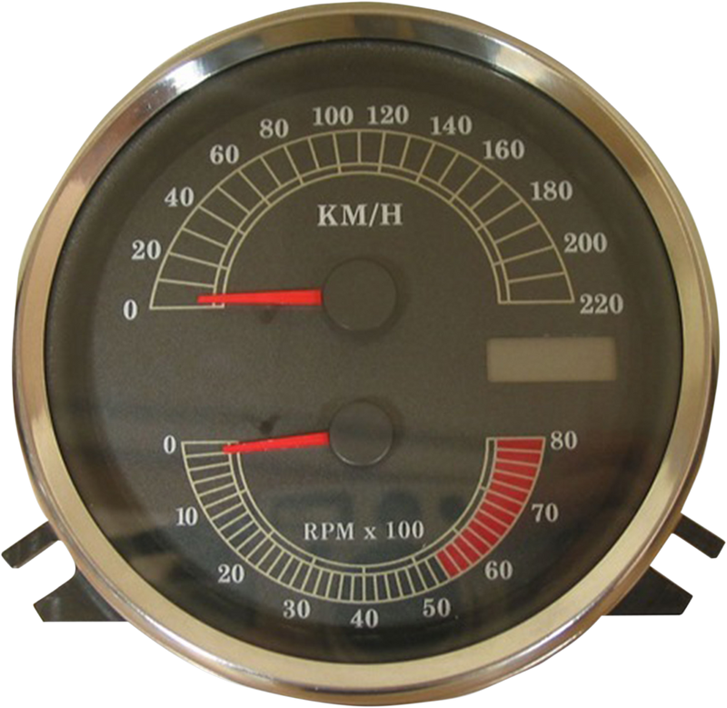 DRAG SPECIALTIES Electronic Speedometer/Tachometer - Stock Look - 220 KPH/8000 RPM - FL/FX '96-'03