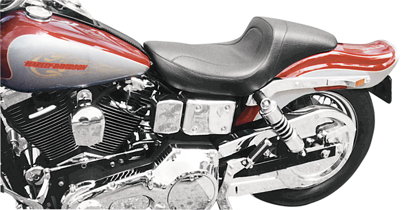 MUSTANG Fastback™ One-Piece 2-Up Seat - Stitched - Black - Dyna '96-'03