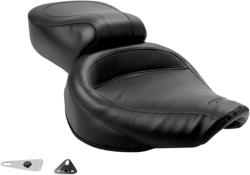 MUSTANG Vintage Wide Touring One-Piece 2-Up Seat - Smooth - Dyna '93-'95