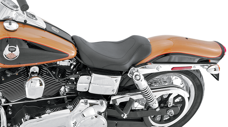 MUSTANG Tripper™ Synthetic Leather Solo Seat - Smooth - Black - Dyna '04-'05