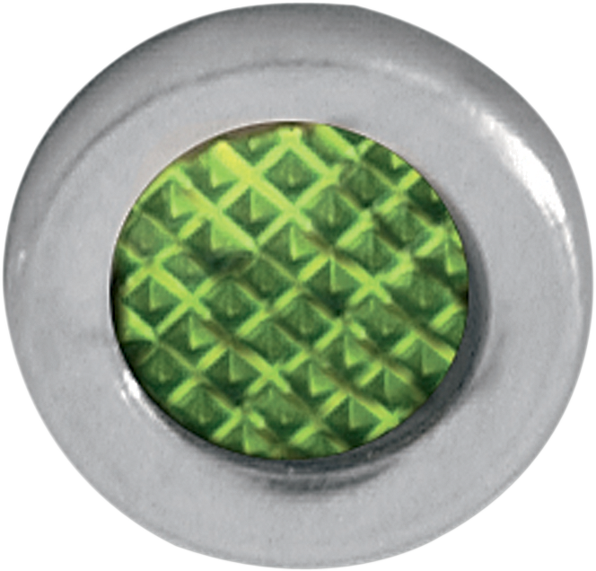 DRAG SPECIALTIES Stainless Steel Bezel Snap-In Indicator Light - Green