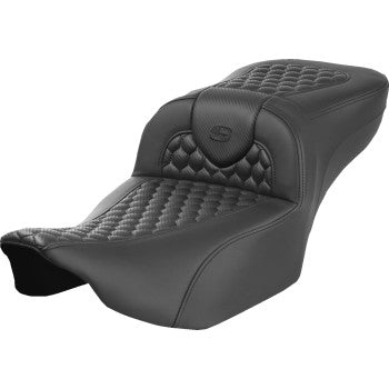 SADDLEMEN - Heated RoadSofa™ Seat - Extended Reach - Honeycomb Stitch - w/o Backrest -Touring ’23.5-‘24