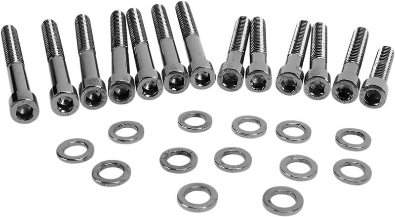 DRAG SPECIALTIES Chrome Socket-Head Bolt Set - Smooth - Camshaft Cover