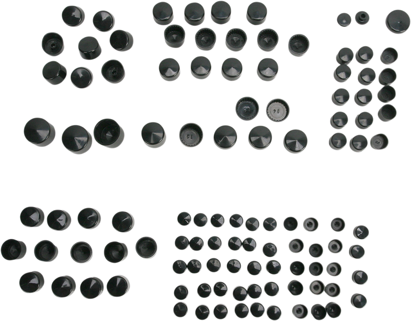 DRAG SPECIALTIES Bolt Cover Standard Kit - Black