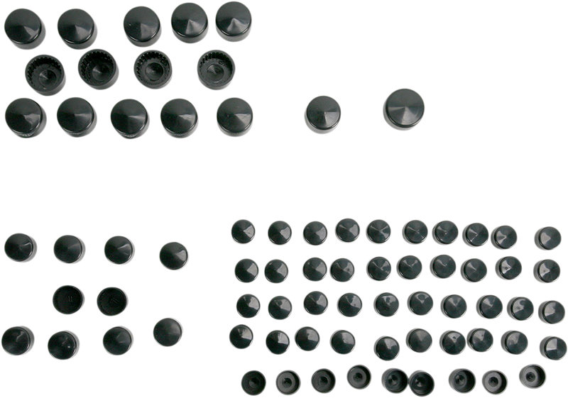 DRAG SPECIALTIES Bolt Covers Standard Kit - Black