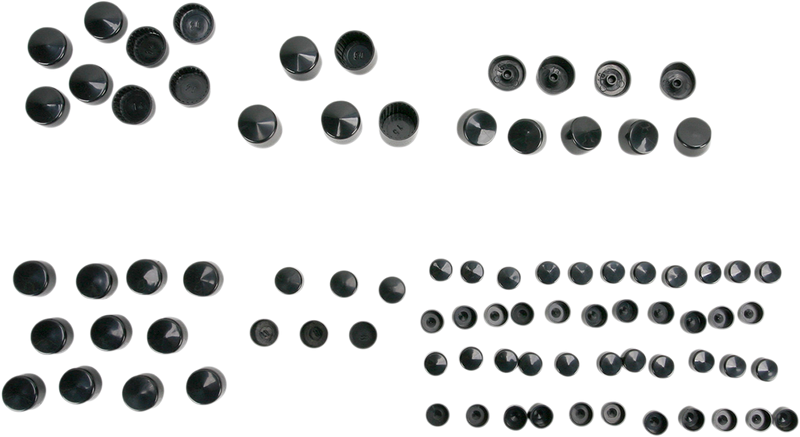 DRAG SPECIALTIES Bolt Cover Standard Kit - Black